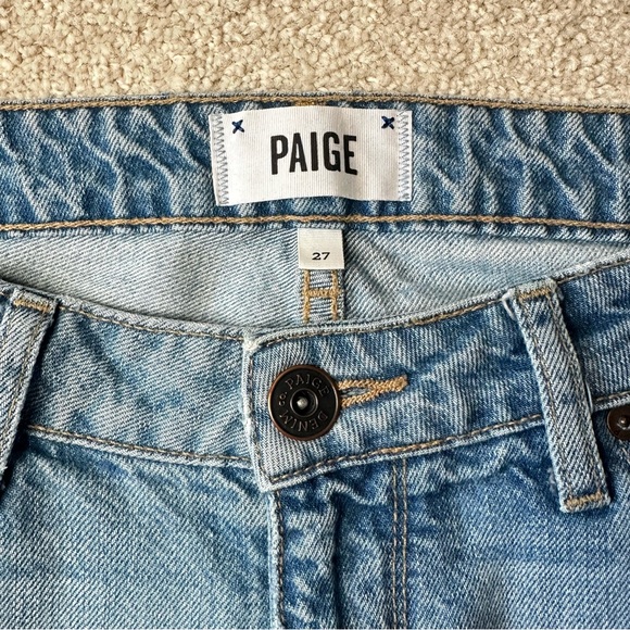 Paige Patchwork Crop Jeans, Size 27 - Picture 3 of 10